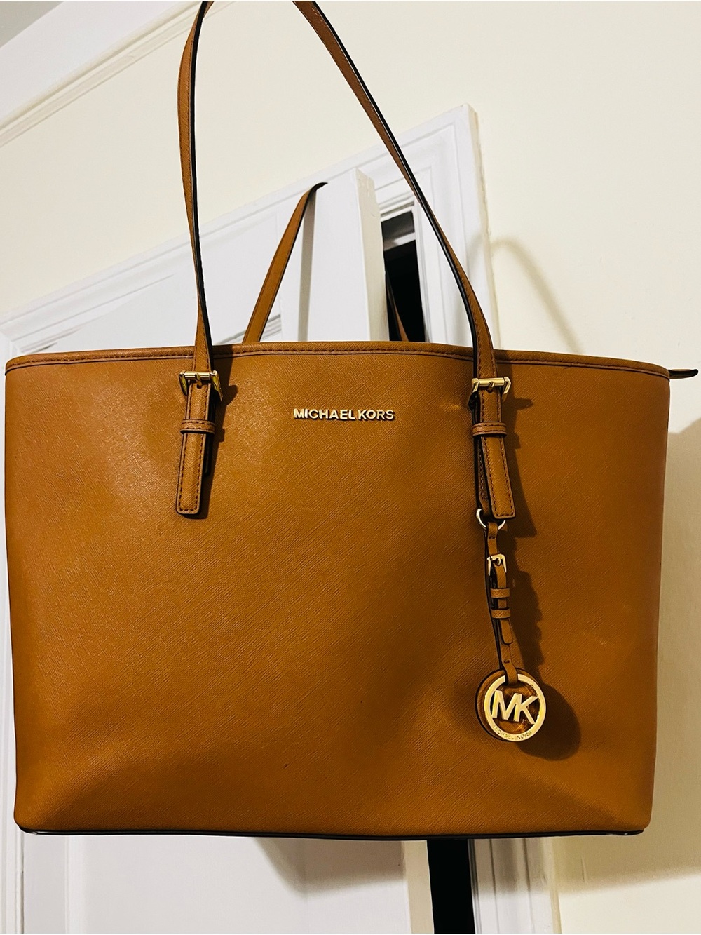 Michael Kors Cognac Saffiano Leather Tote